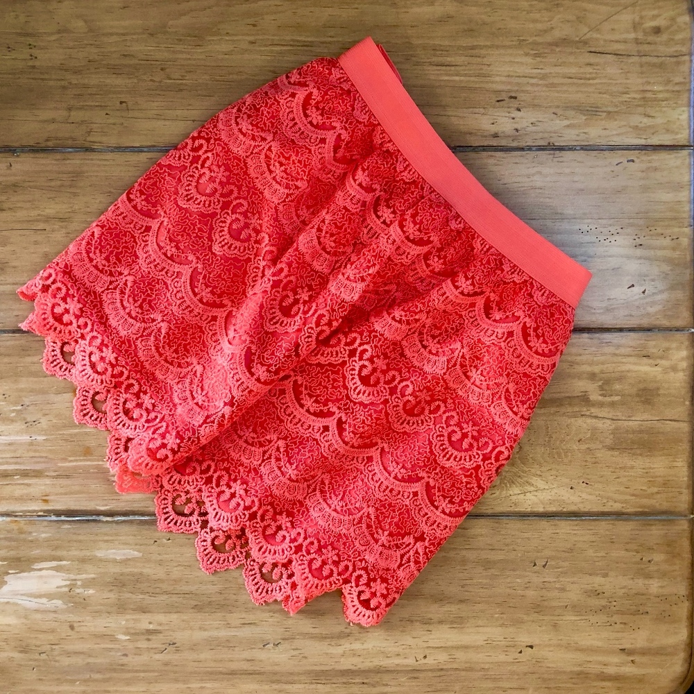 Coral Lace Skirt, Chelsea & Violet (M)